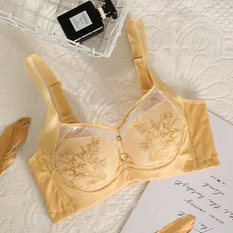 奥维丝丽2025新款文胸女中薄显胸小上托聚拢收副乳调整型女士内衣商品大图