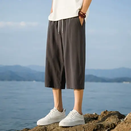 2025新款男士宽松直筒六分工装中裤子夏季薄款七分休闲短裤大裤衩商品大图