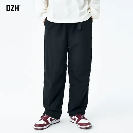 男生黑色裤子男款美式高街直筒休闲裤宽松2023新款垂感伞兵裤百搭商品大图