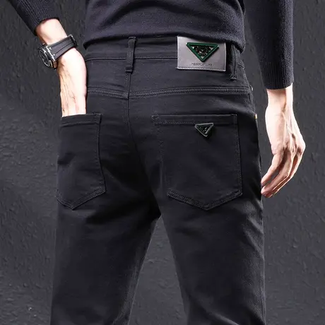 2023年新款男士秋季高端弹力小脚潮牌休闲牛仔裤子春秋款直筒西裤商品大图