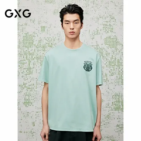 [商场同款]GXG男装 圆领T恤简约纯色短袖针织25夏新品G25X442067图片