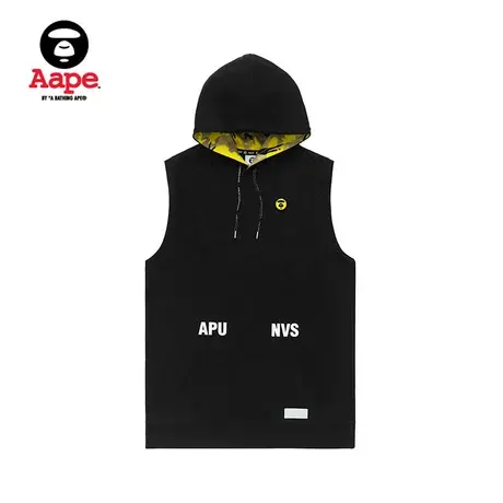 Aape男装春夏字母印花内里迷彩无袖连帽套头卫衣3415XXA商品大图