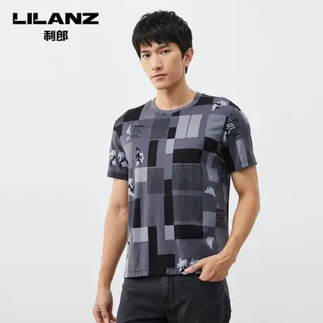 【商场同款】利郎官方宽松短袖T恤男士休闲2023夏季23XTX6382Y/3Y商品大图