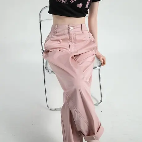 萝卜哈伦裤女夏季薄款2024新款防晒高腰垂感直筒显瘦九分休闲裤子商品大图