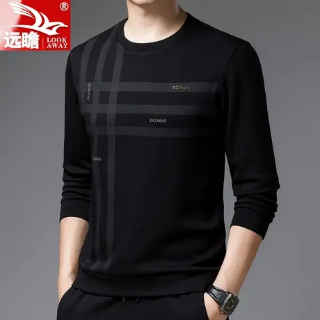 男士卫衣春秋季百搭时尚潮流打底衫长袖t恤2022新款秋装上衣服男商品大图
