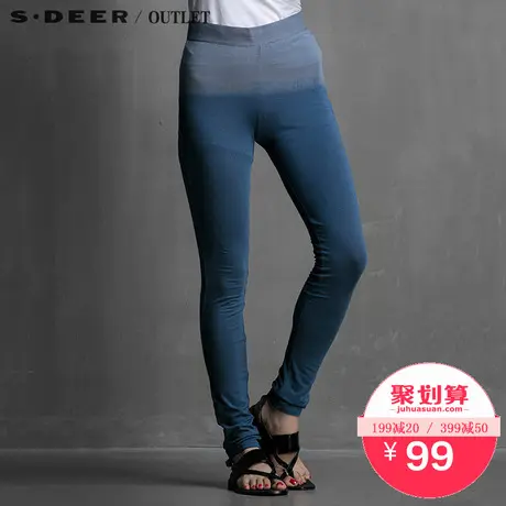 s.deer【聚】圣迪奥专柜正品基本款渐变色打底裤S15280885商品大图