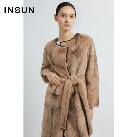 INSUN恩裳冬季紫金级十字水貂绒感皮草商品大图