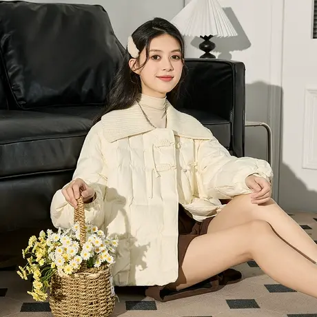 唐狮羽绒服女冬季新款高级感好看面包服甜美小个子短款外套12.18图片