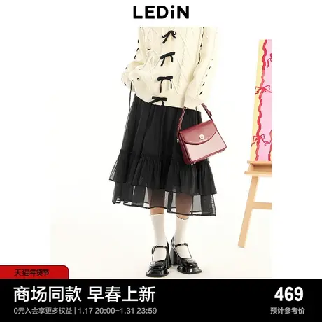 【商场同款】乐町甜美长裙2024春新款蓬蓬好看半身裙女C1GFE1214图片