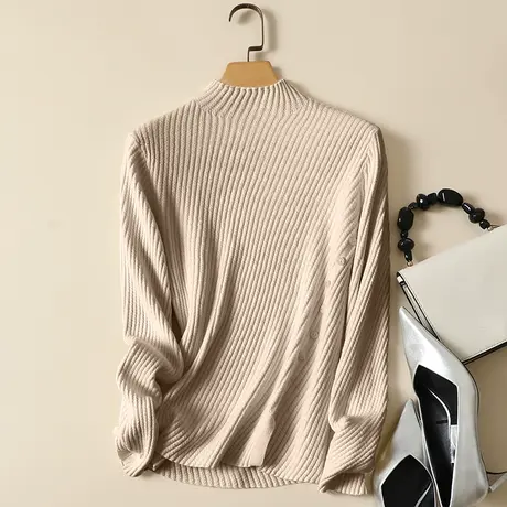 半高领毛衣套头打底衫女秋冬2022年新款内搭爆款百搭洋气针织衫女商品大图