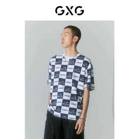 GXG男装 商场同款寻迹海岛系列圆领短袖T恤 2022年夏季新品图片