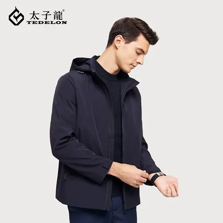 太子龙2023新款男士新款春秋夹克商务休闲外套上衣春季三防冲锋衣商品大图