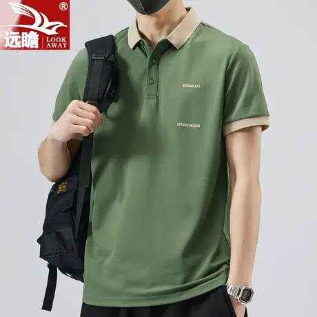 男士短袖POLO衫夏季薄款2023新款休闲上衣潮牌翻领简约百搭T恤衫图片