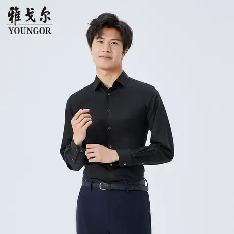 【商场同款】雅戈尔男士长袖衬衫春秋新款官方商务休闲长袖衬衫男商品大图