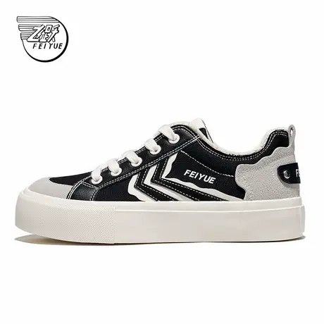 feiyue/飞跃情侣鞋2025春季新款厚底舒适板鞋百搭休闲拼接女鞋子商品大图