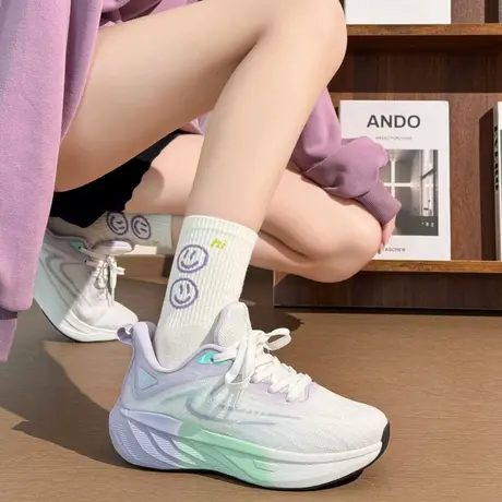 【好物体验专享】回力2025春夏季情侣新款高颜值透气网面跑步鞋女商品大图