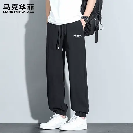 马克华菲纯棉休闲裤男士宽松束脚裤男裤2025新款裤子男款夏季长裤商品大图