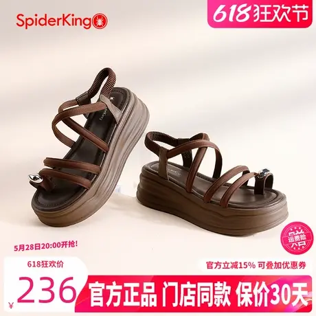 蜘蛛王女鞋2025夏季新款时尚厚底凉鞋配裙子百搭舒适罗马沙滩鞋女商品大图