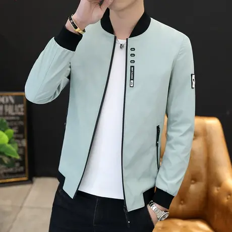 男士夹克春季2023新款青年韩版修身潮流休闲外衣服男装春秋装外套商品大图