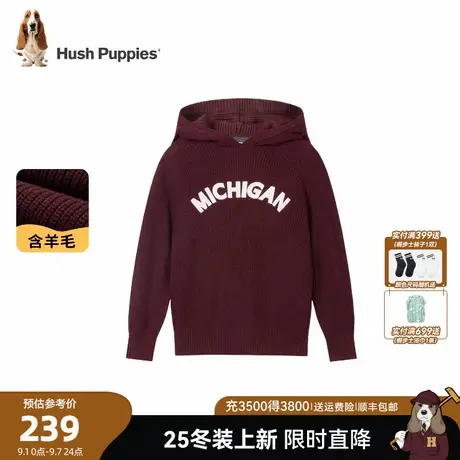 【25冬新品】暇步士童装儿童毛衣线衫男童线衣连帽女童洋气针织衫商品大图