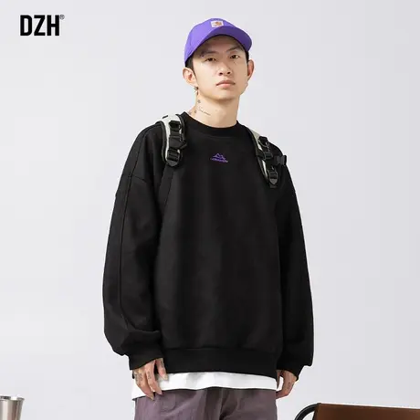 男士鹿皮绒卫衣男秋季男装长袖上衣男生休闲外套2023新款情侣帽衫商品大图