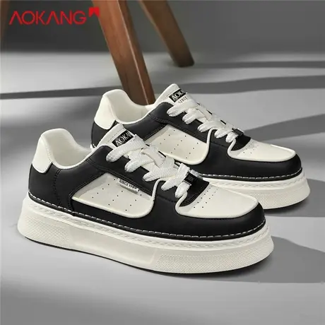 奥康潮流熊猫板鞋男鞋2025新款秋季透气青年休闲鞋男款百搭小白鞋图片