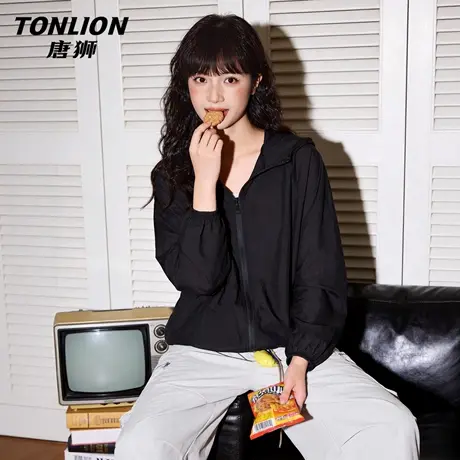 唐狮官方休闲防晒衣女款2026新款夏季薄款女士宽松连帽防晒服女VB图片