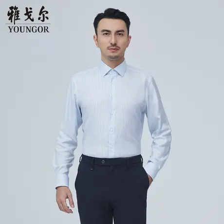 雅戈尔奥莱 商场同款男士长袖衬衫秋季新款官方商务长袖衬衫商品大图