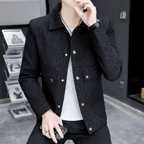 外套男士2022新款春秋季夹克潮流个性帅气百搭上衣轻奢高级感男装商品大图