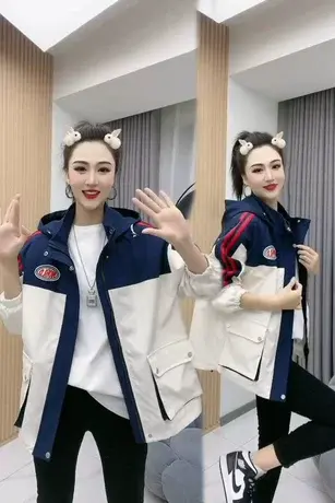 设计感工装外套女2023新款春季洋气甜美减龄宽松潮流休闲百搭上衣商品大图