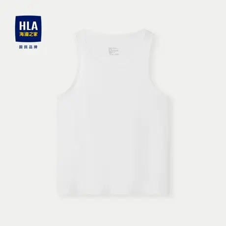 HLA/海澜之家弹力内衣背心24抗菌舒适纯色柔软贴身透气打底内衣男商品大图