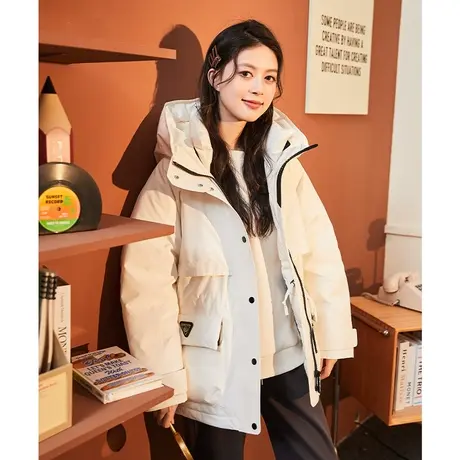 唐狮2024秋冬新款女羽绒服防水防风连帽保暖休闲户外时尚2.29图片