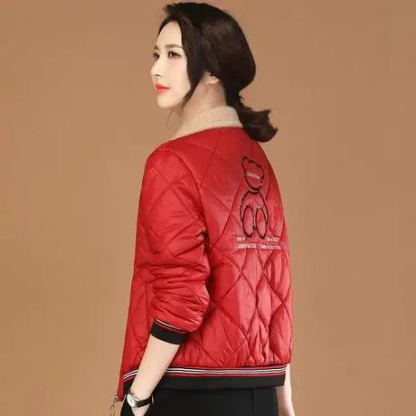 韩潮袭人polo领刺绣棉衣棉服女冬季夹棉外套新款棉袄短款棒球服厚图片