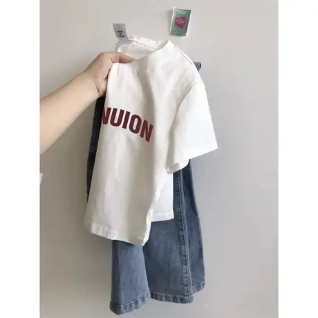 夏季短款短袖t恤女2023新款学生闺蜜装半袖打底小衫港味chic上衣商品大图