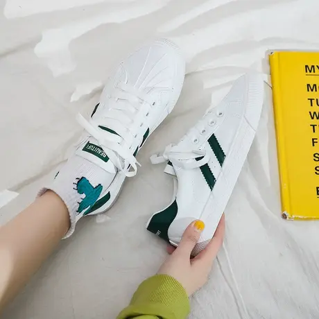 小白鞋女鞋2020年春季春款新款百搭韩版贝壳板鞋休闲学生平底白鞋商品大图