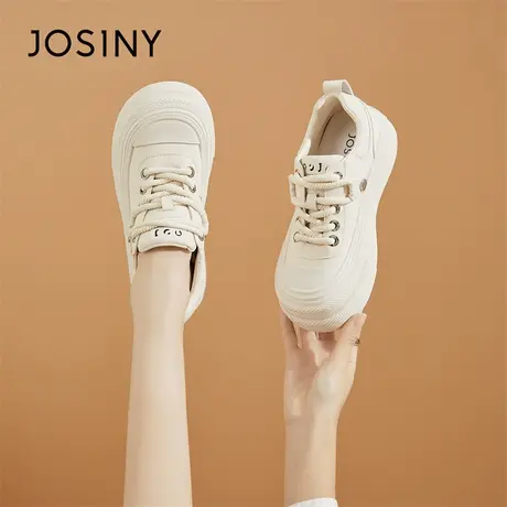 Josiny/卓诗尼休闲鞋女2024新款春季爆款厚底学生舒适运动跑步鞋商品大图