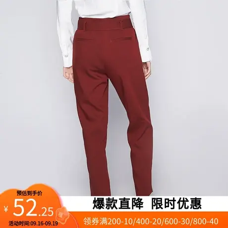 艾格2022年夏天新品纯色时尚休闲裤女z1443商品大图