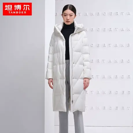 【商场同款】坦博尔90鹅绒中长款羽绒服女冬极寒保暖外套TB331862图片