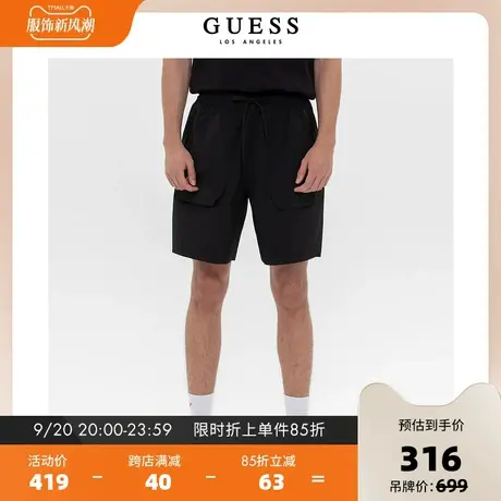 GUESS23新男工装大口袋休闲短裤宽松百搭五分裤子-X3PD45W55R0商品大图