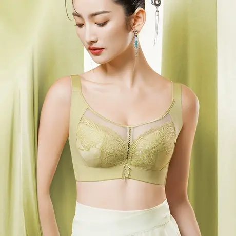 奥维丝丽凤兮华彩系列内衣女大胸显小软钢圈抹胸全包裹文胸薄2472商品大图
