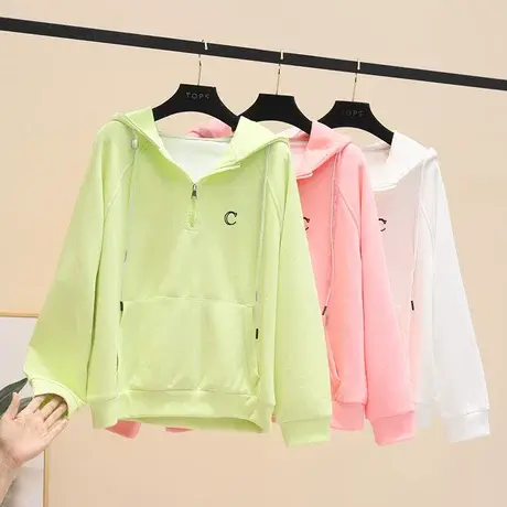 高级感潮牌卫衣女春秋装新款宽松显瘦设计感小众上衣欧货洋气外套图片