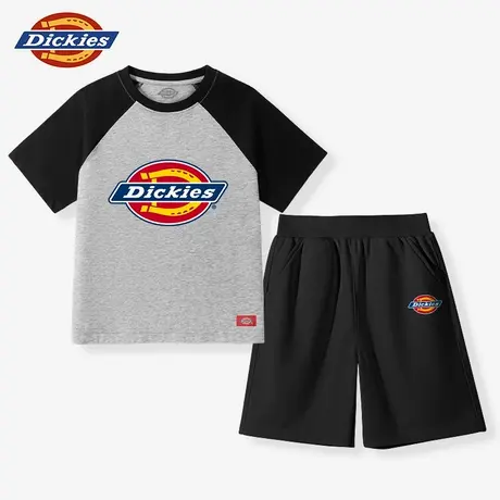 Dickies童装男童短袖套装夏季儿童纯棉美式LOGO上衣男孩学院夏装A商品大图
