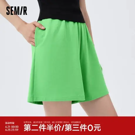 [大森]森马短裤女柔软亲肤家居服宽松睡裤夏季新款透气凉快舒适潮商品大图