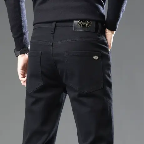 高端水洗男士商务春秋款修身小直筒广州新塘西装休闲牛仔裤子秋季商品大图