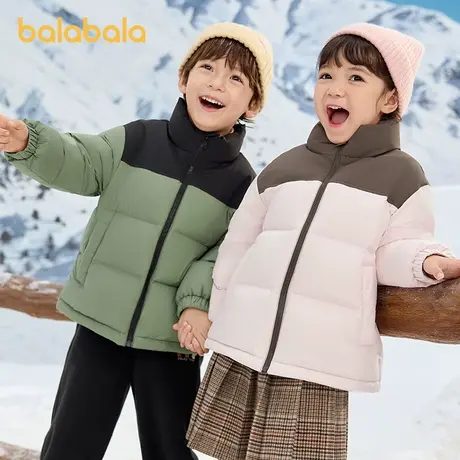 巴拉巴拉童装儿童羽绒服2025款冬季男童女童外套拼色商品大图