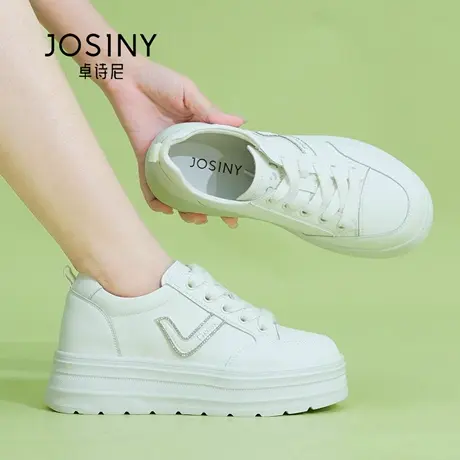 Josiny/卓诗尼秋季25时尚百搭休闲鞋轻便软底透气运动阿甘鞋舒适商品大图