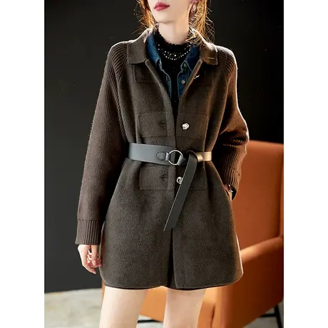 宝诗黎【新品价268元】翻领针织拼接外套XL8032商品大图