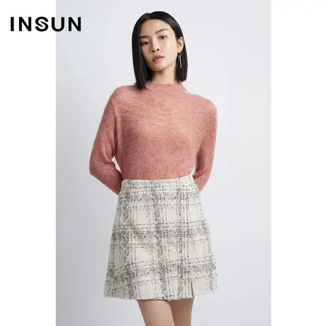 INSUN恩裳冬季显瘦修身打底毛针织衫商品大图