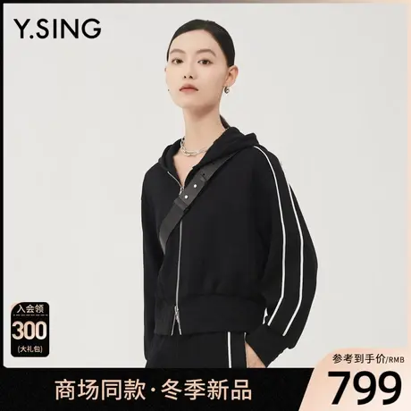 【商场同款】Y.SING衣香丽影2023冬季新款双拉链卫衣YWY33309301图片