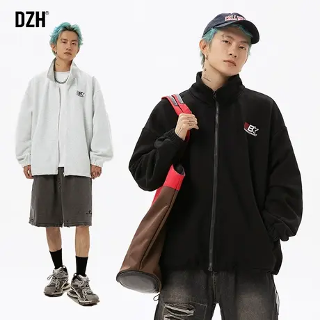男士开衫卫衣春季男上衣潮牌痞帅高级感情侣夹克外套男装2024新款商品大图